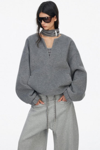 Silhouette Knit V-Neck Sweater
