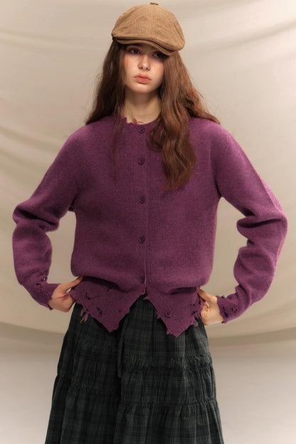 Merino Wool Nail Beads Cardigan