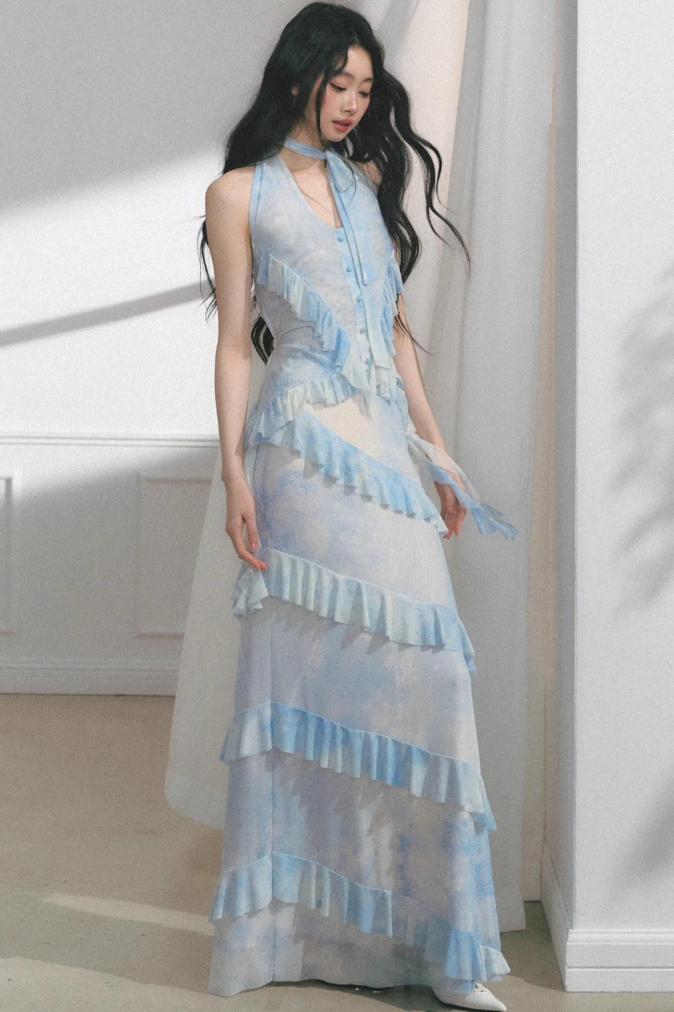 Sea Mint Halter Skirt Set-Up