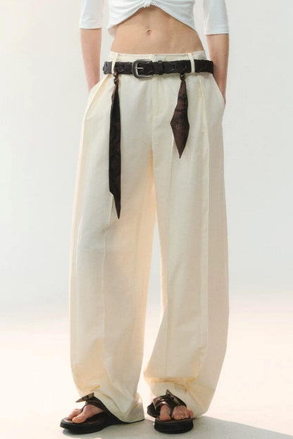 Silk Tie Waist Trousers