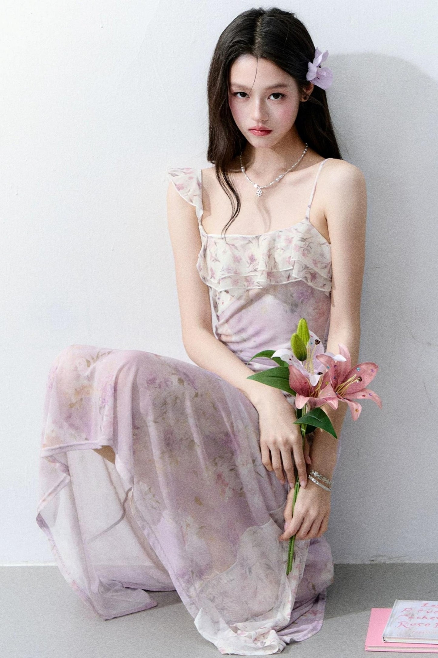 Wisteria Mesh Slip Dress