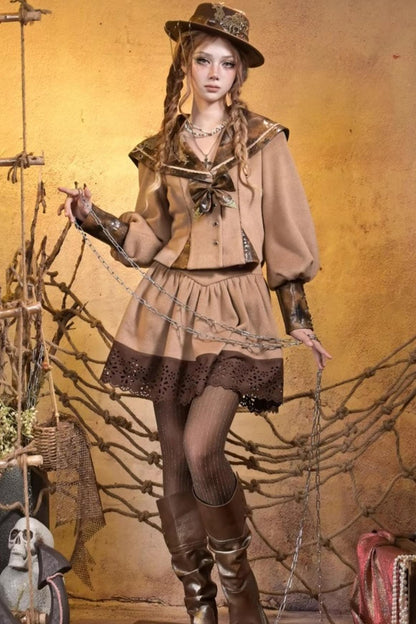 Steampunk Woolen Suit Set-Up