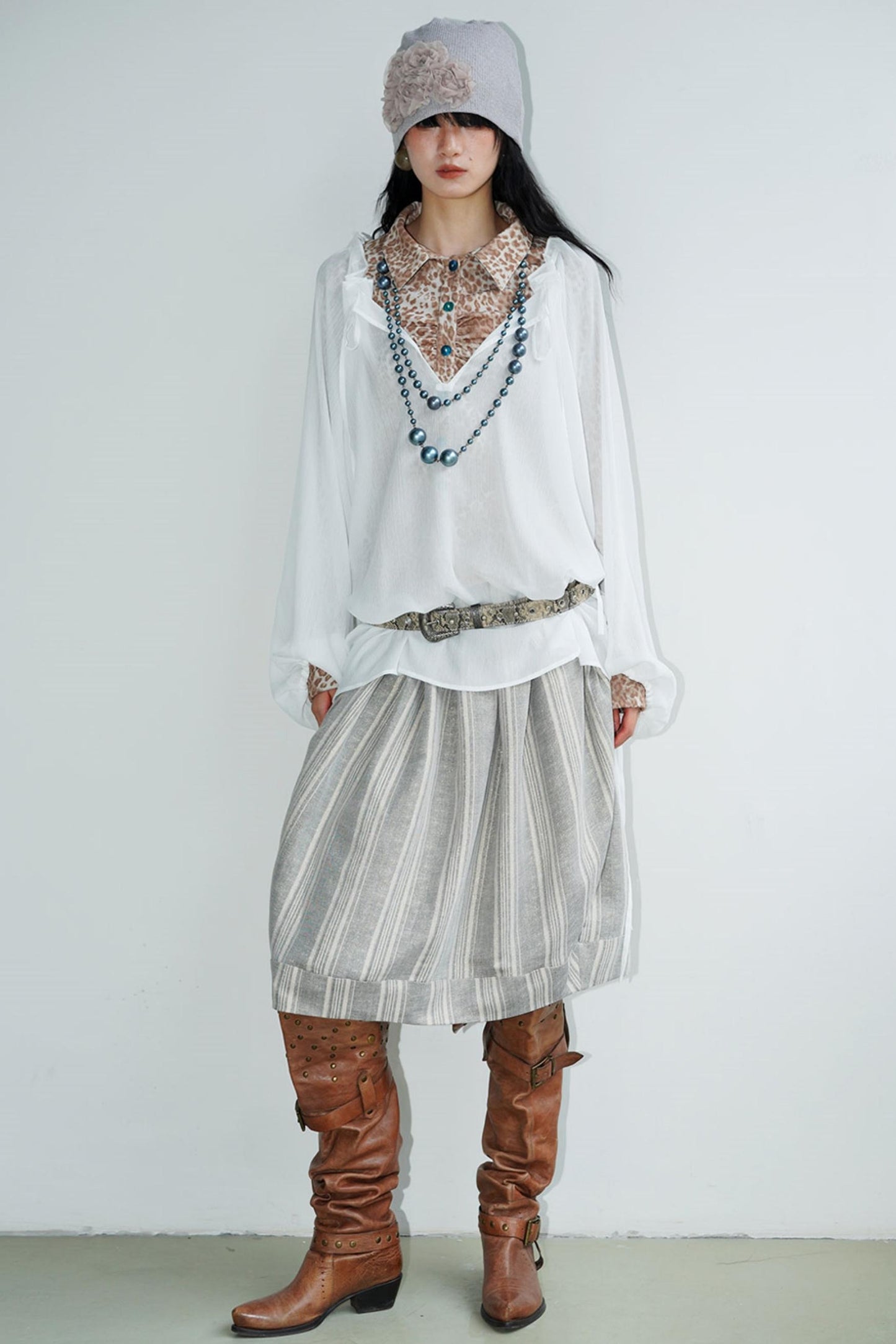 Autumn Leopard Knit Top