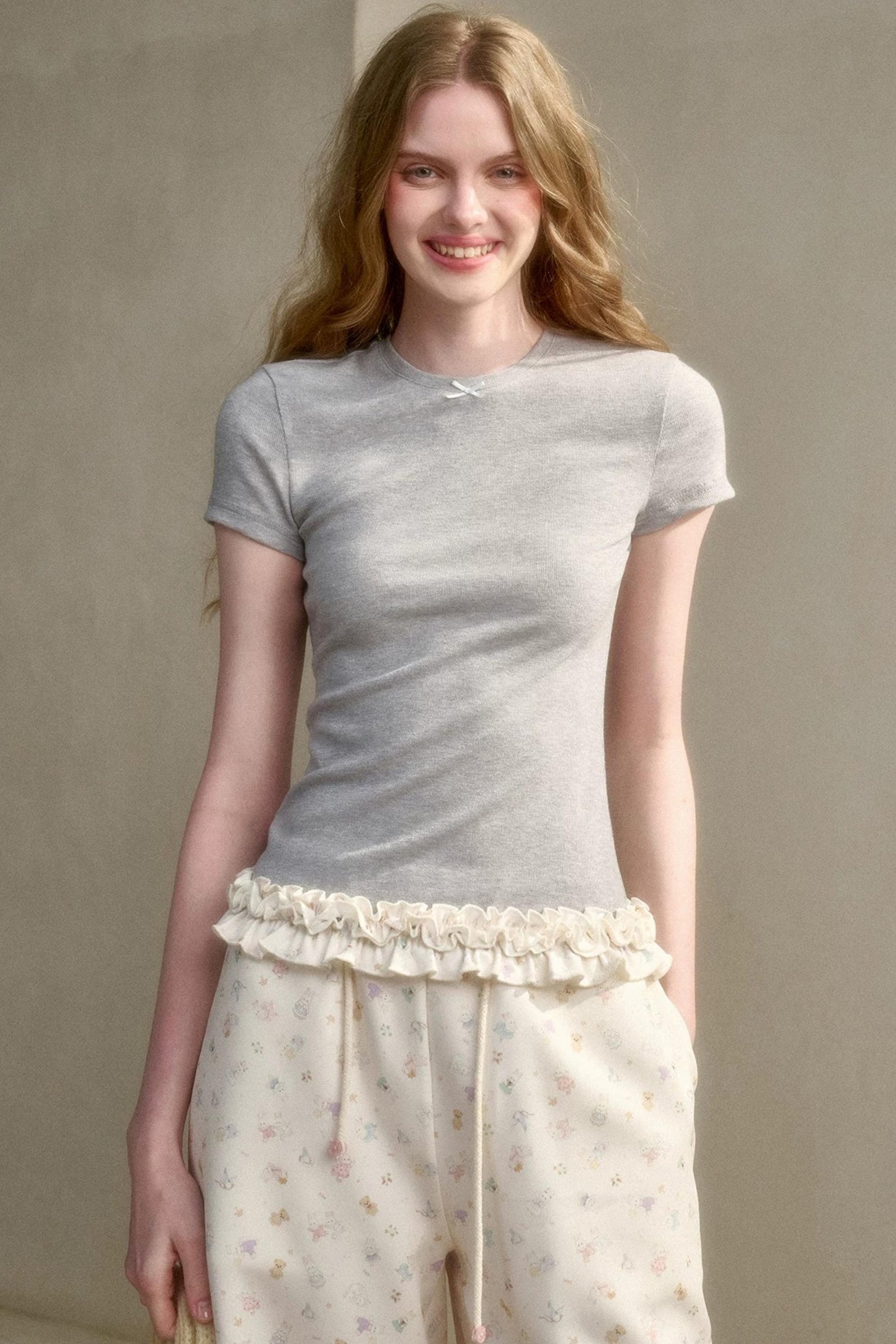 Comfortable Knit Lace Top