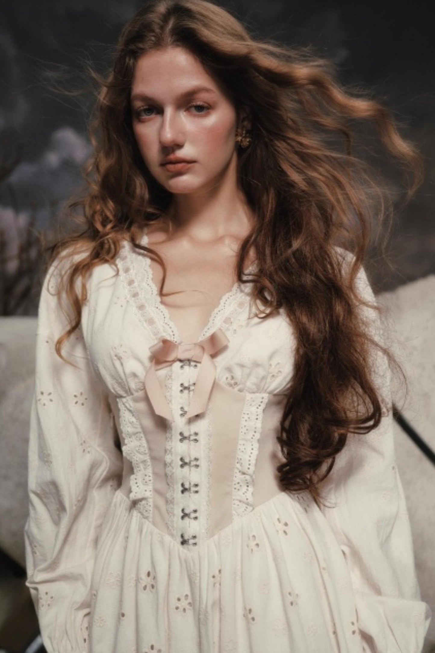 Lacemade V-Neck Denim Dress