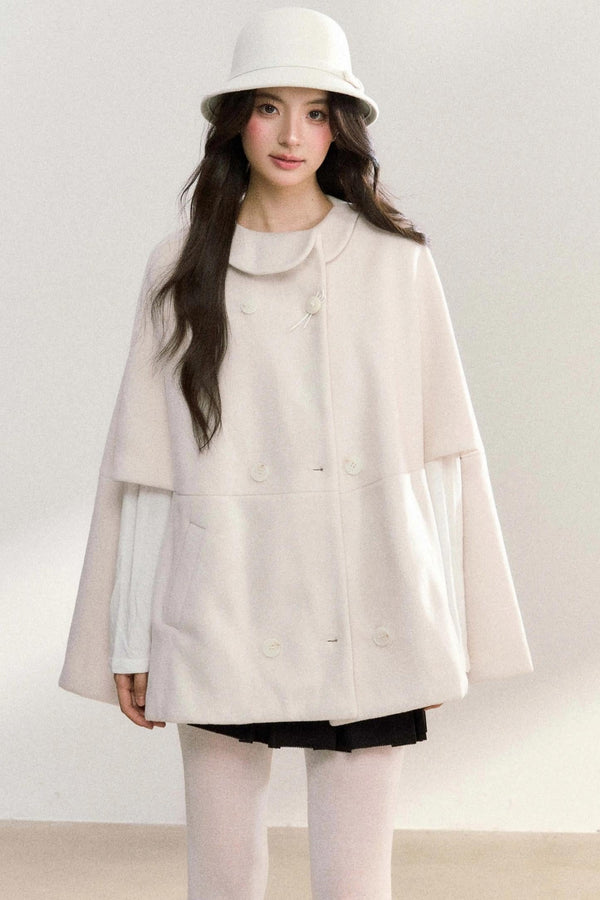 Doll Collar Cape Woolen Coat