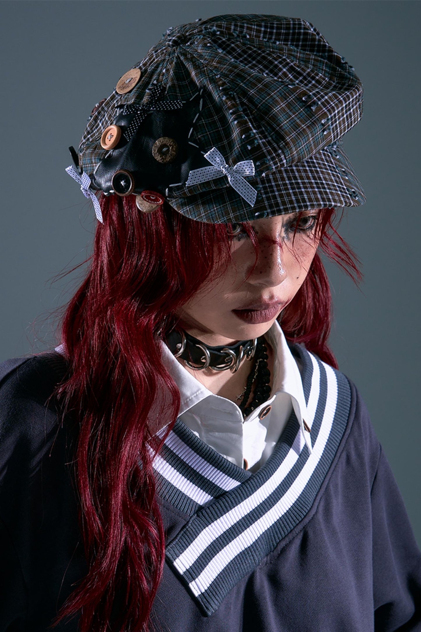 Starlight Plaid Newsboy Hat