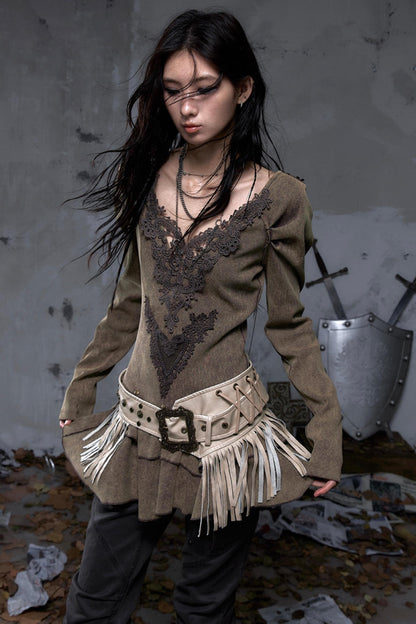 Palace Deep V-Neck Knitted Dress