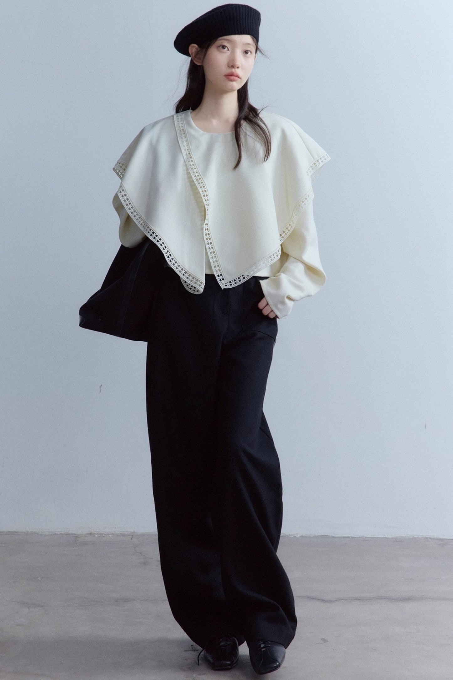 French Wool Fishbone Pants