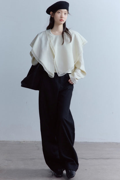 French Wool Fishbone Pants