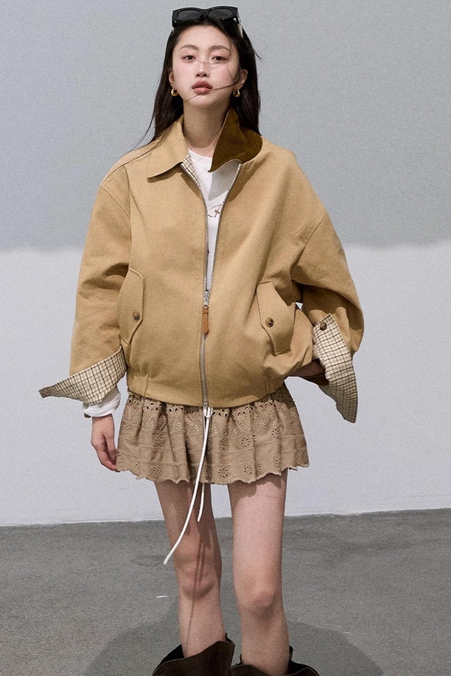 Lyocell Perforated Embroidered Puffy Cake Skirt