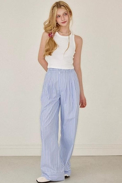 Vintage Blue Wide-Leg Pants