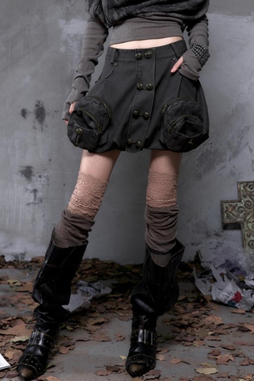 Court Street Leather Skirt