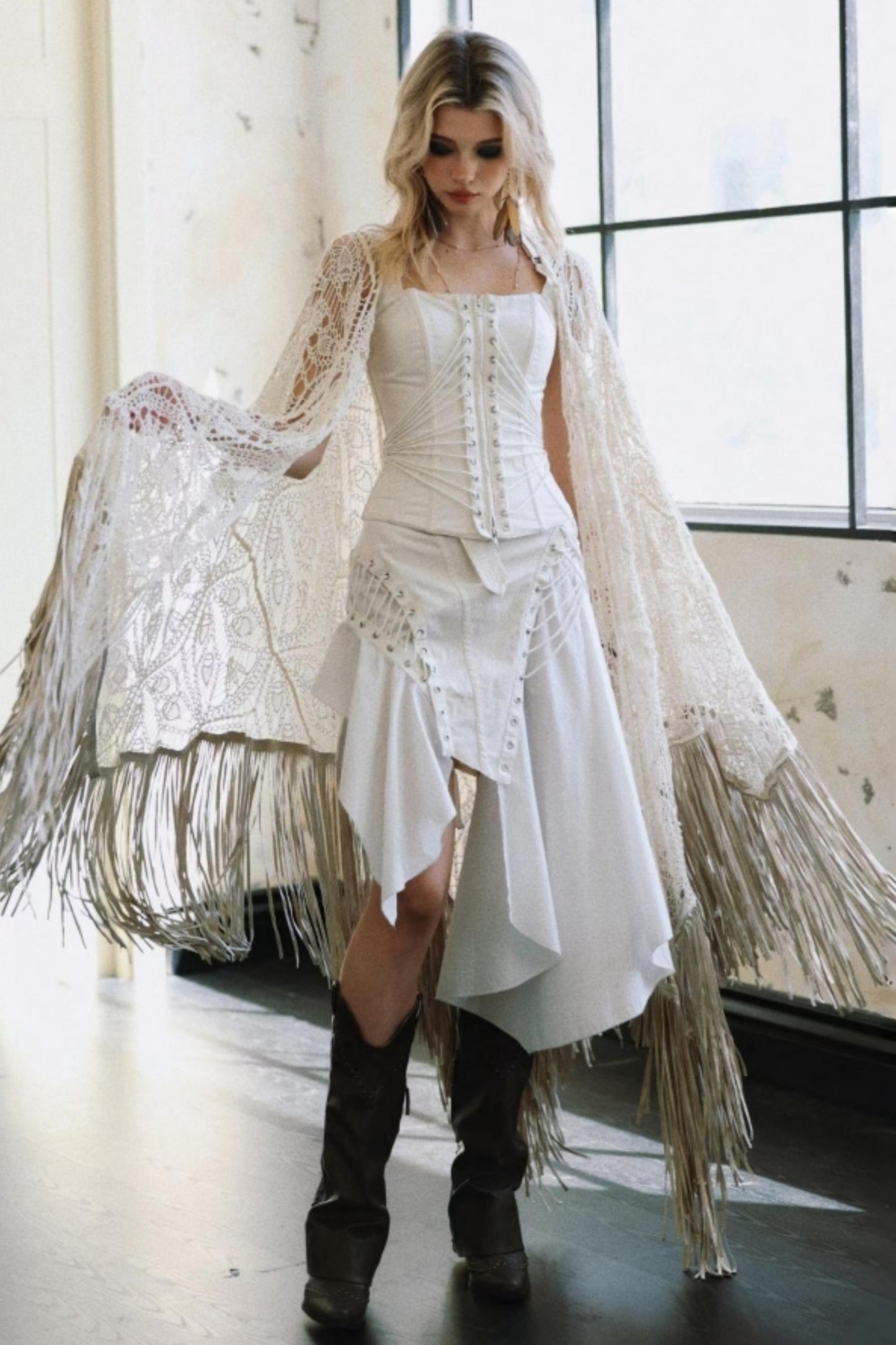 Strappy Flare Skirt Set