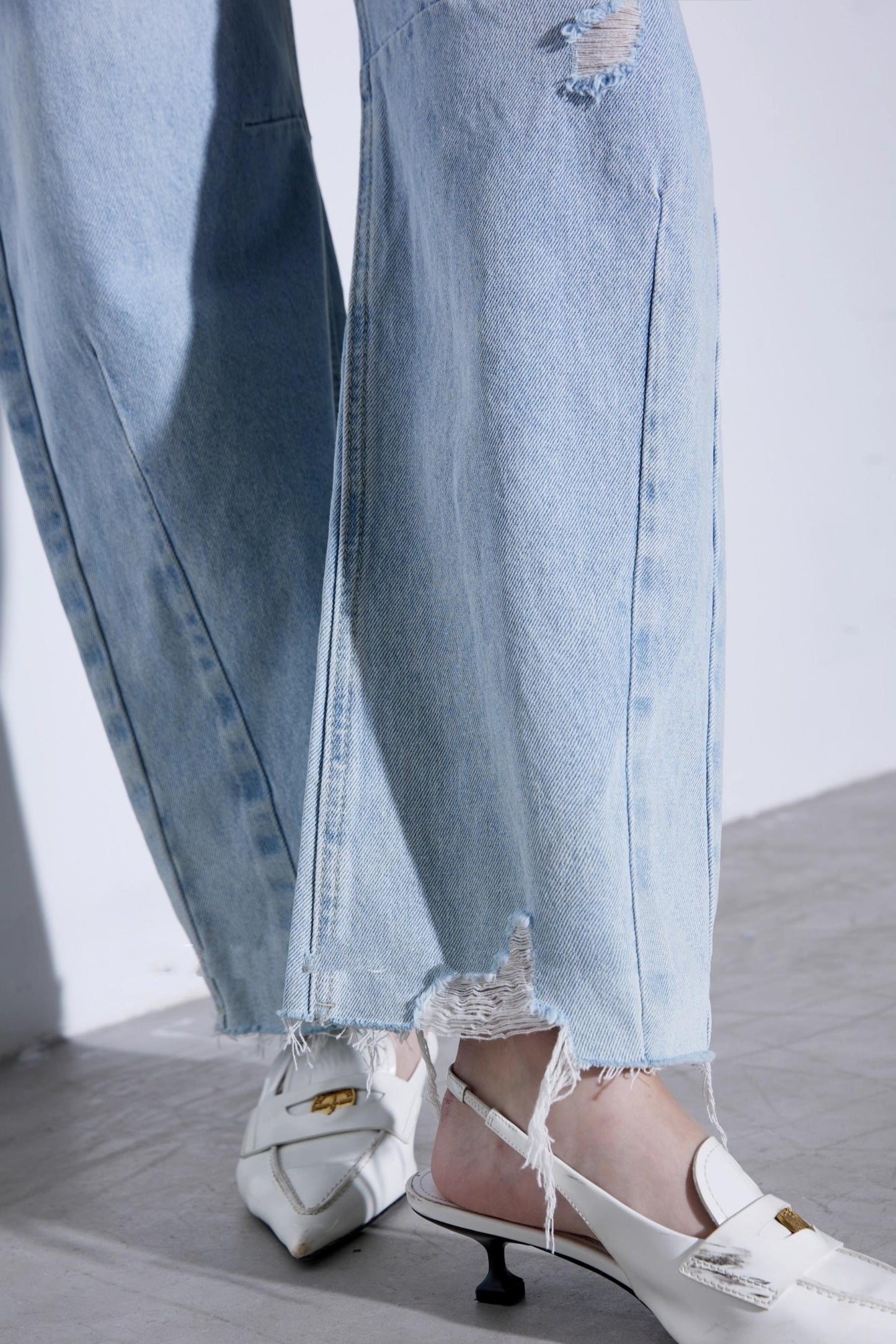 Autumn Blue  High Waist Wide Leg Jeans