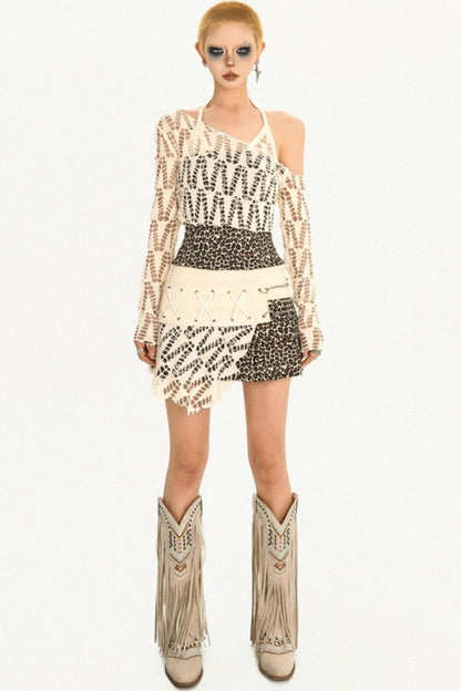 Original Waist Design Two-Piece A-Line Skirt Set