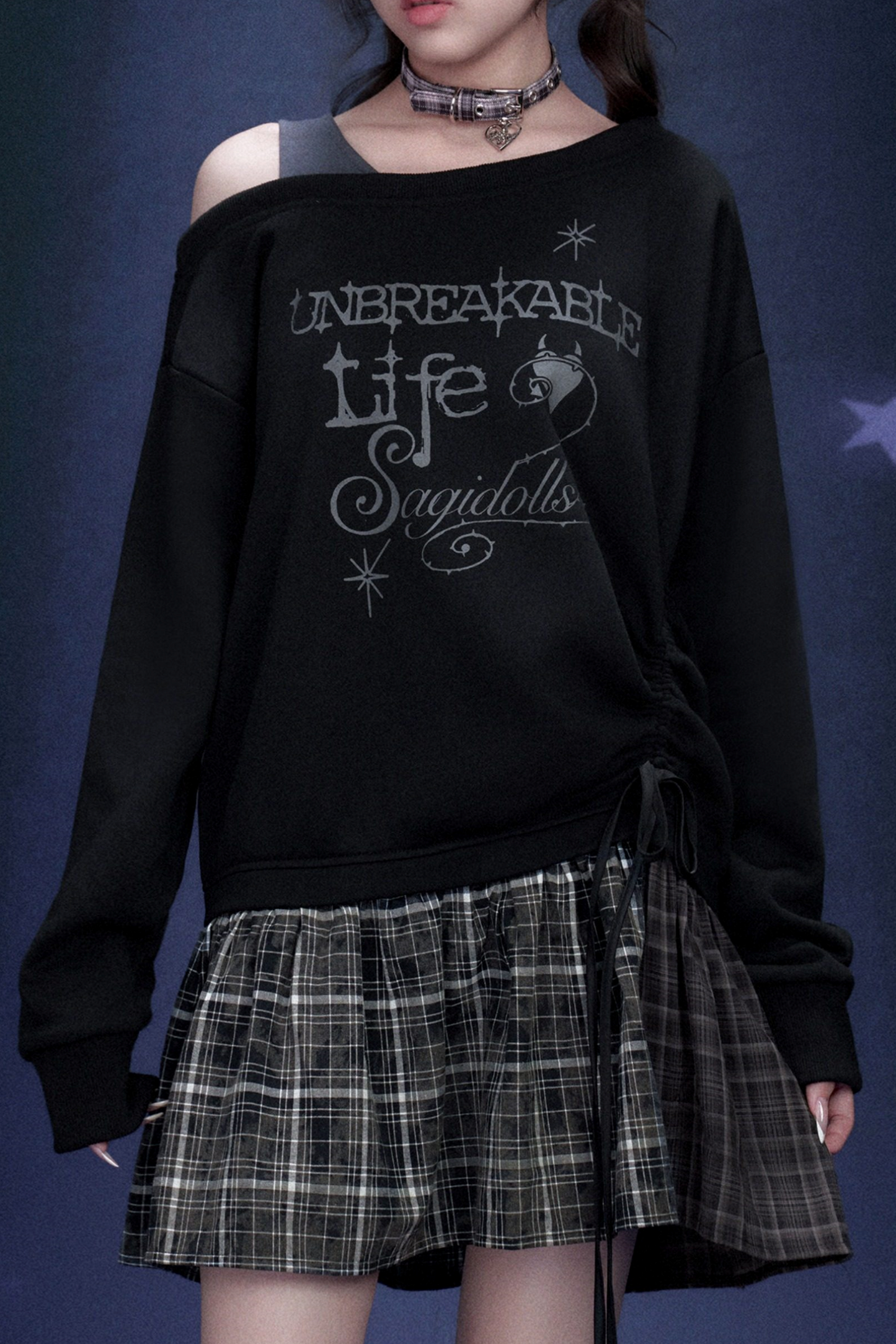 Dark Graffiti Sweatshirt Dress