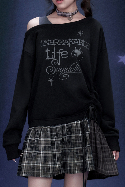 Dark Graffiti Sweatshirt Dress