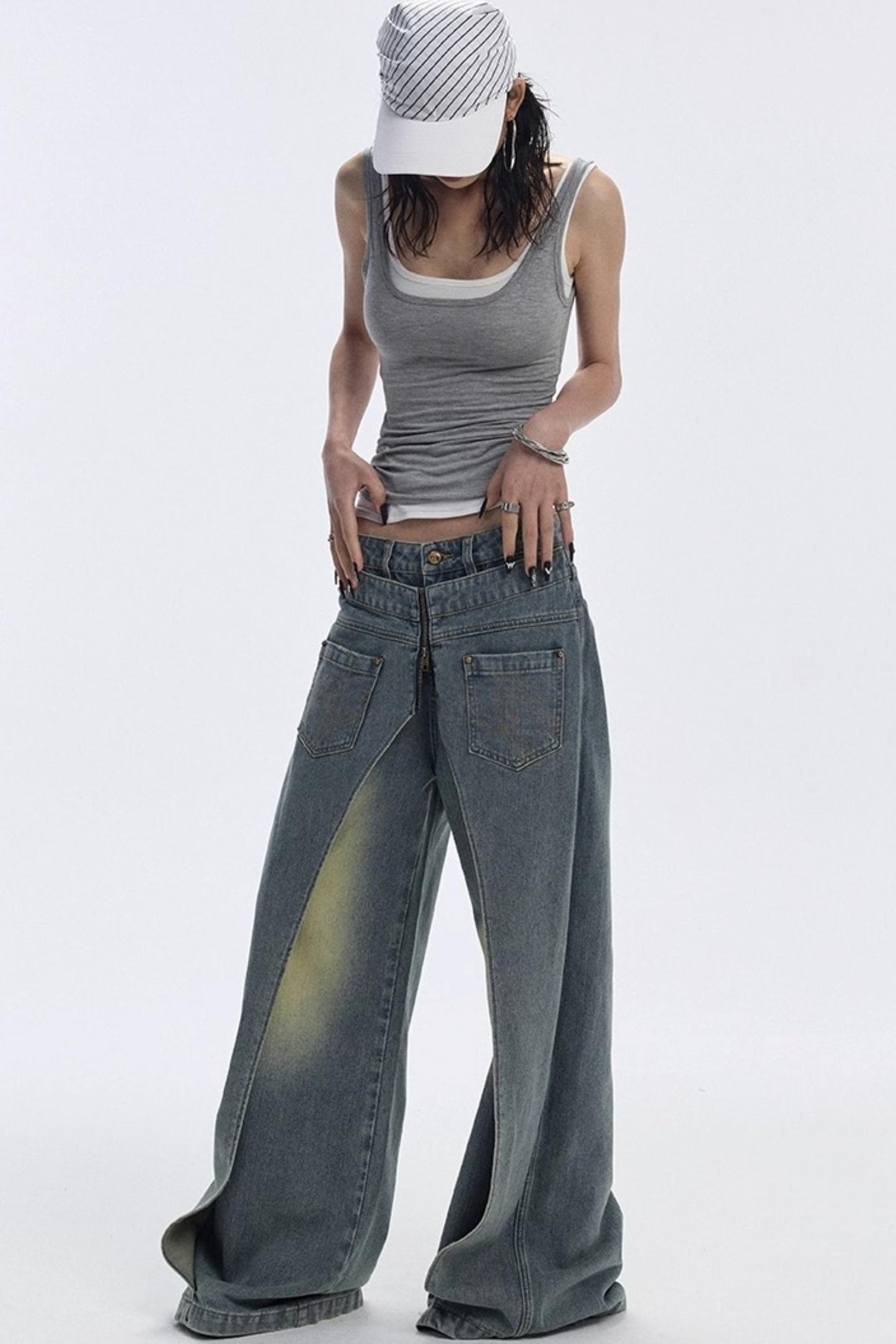 Vintage Blue Wide-Leg Jeans