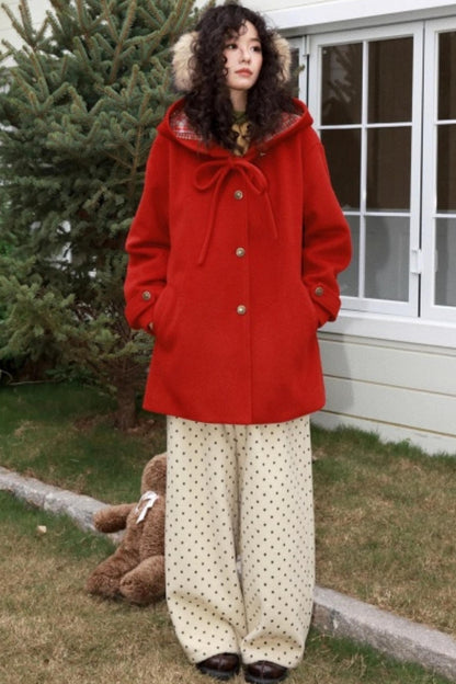 Polka Dot Woolen Pants