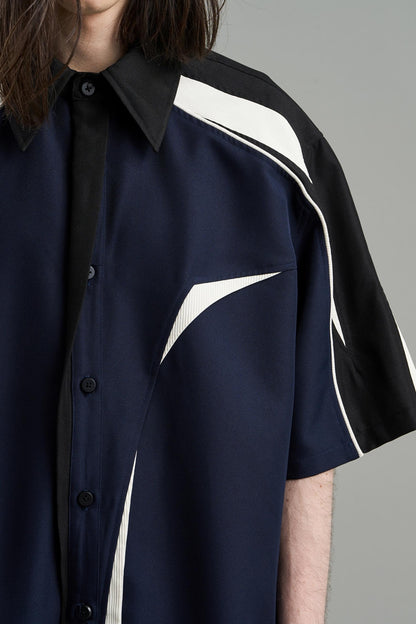 Asymmetric Color Shirt