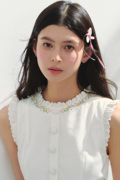 Floral Embroidered Summer Dress