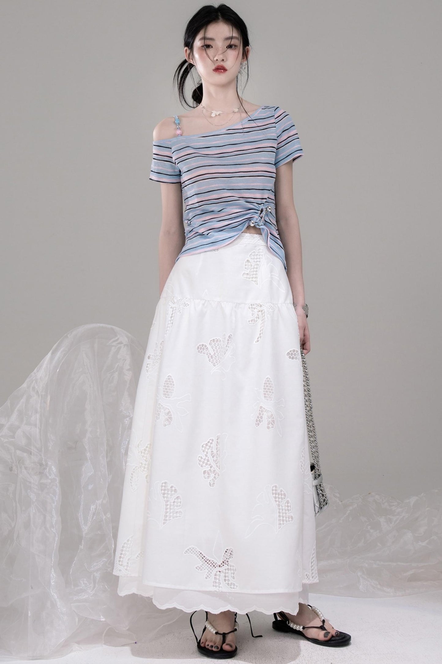 Twisted Stripe Raglan Tee