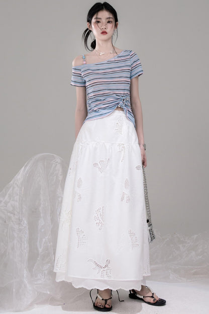 Twisted Stripe Raglan Tee