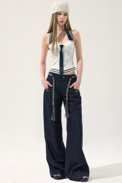 Pure Desire Navy Tube Top