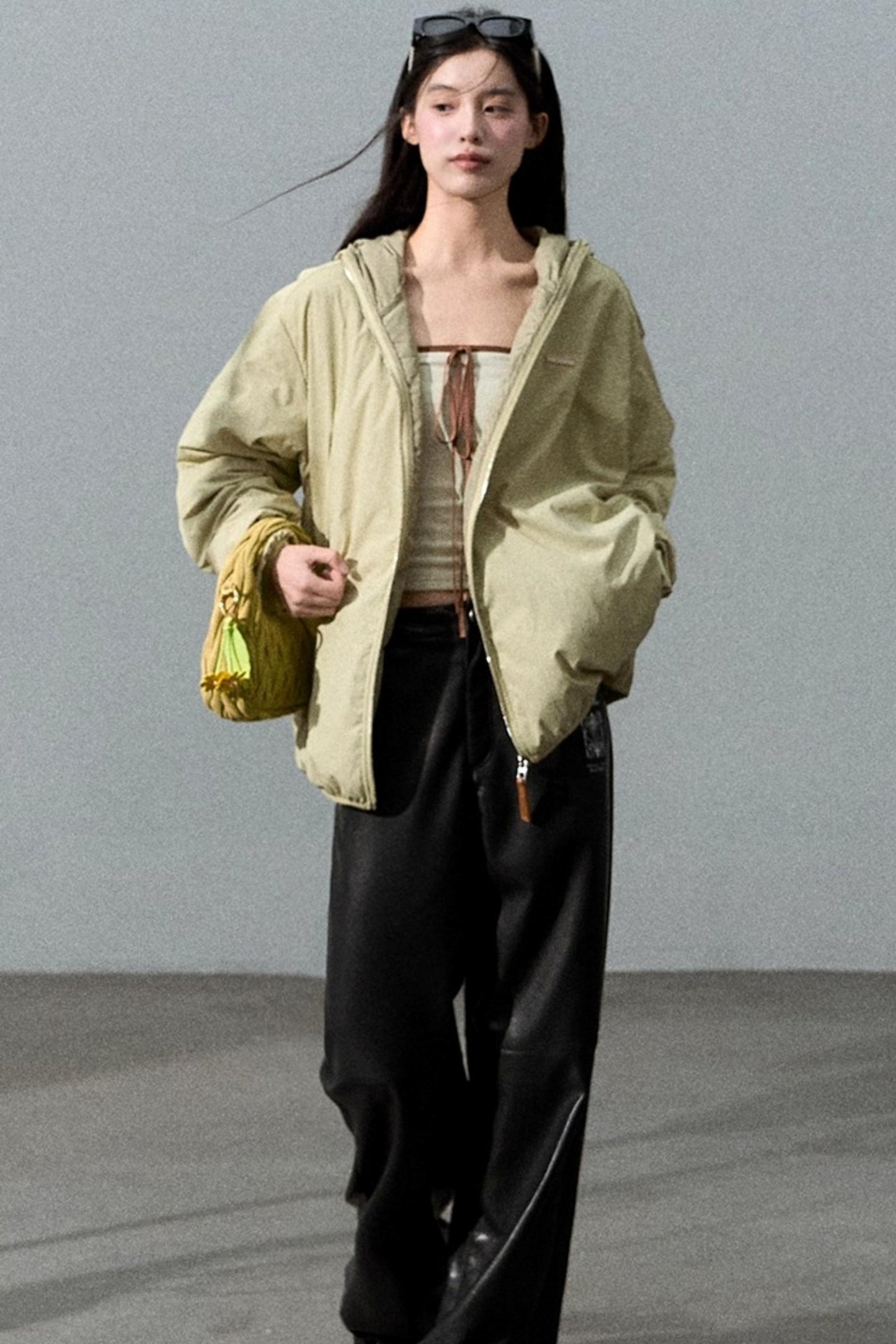 Romantic Retro Wide-leg PU Leather Pants