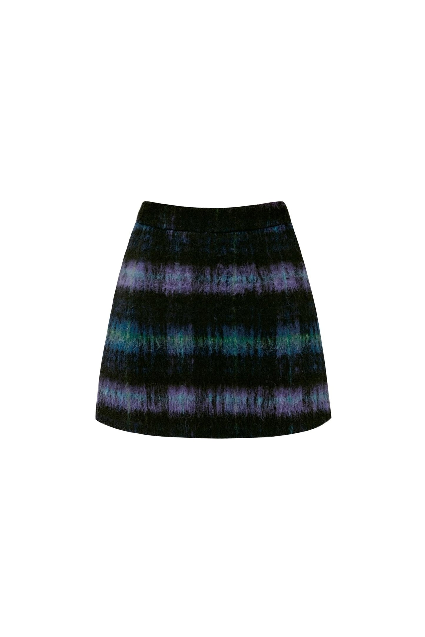 Blue Plaid Short Skirt Set-Up