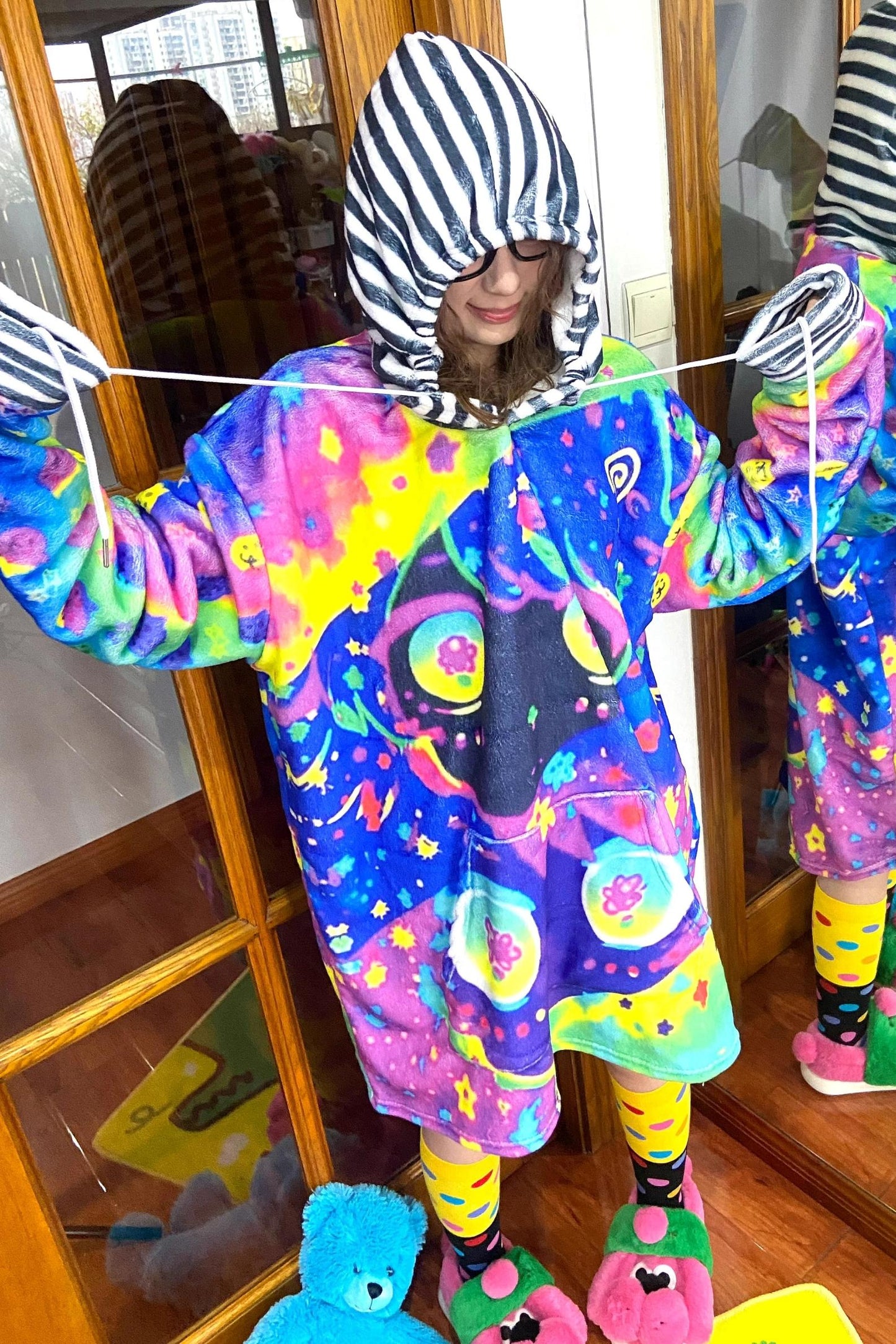 Colorful Cartoon Hooded Jacket