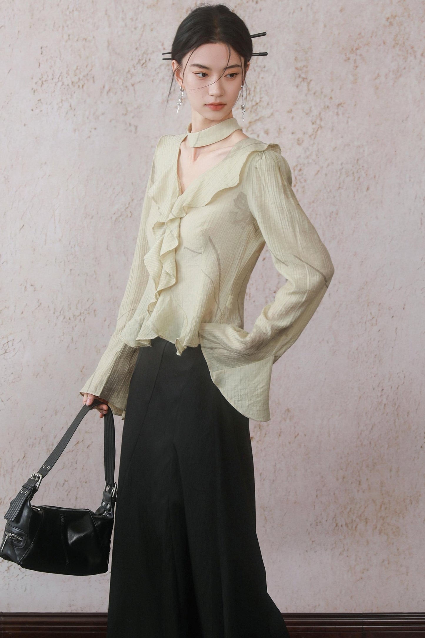 Malt Yellow Ruffle Top