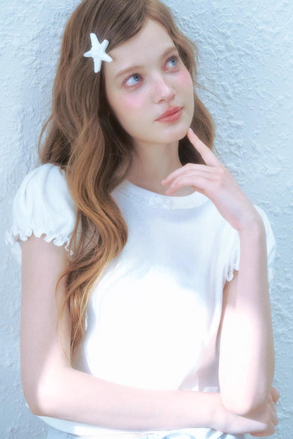 Lace Peplum Bubble Tee