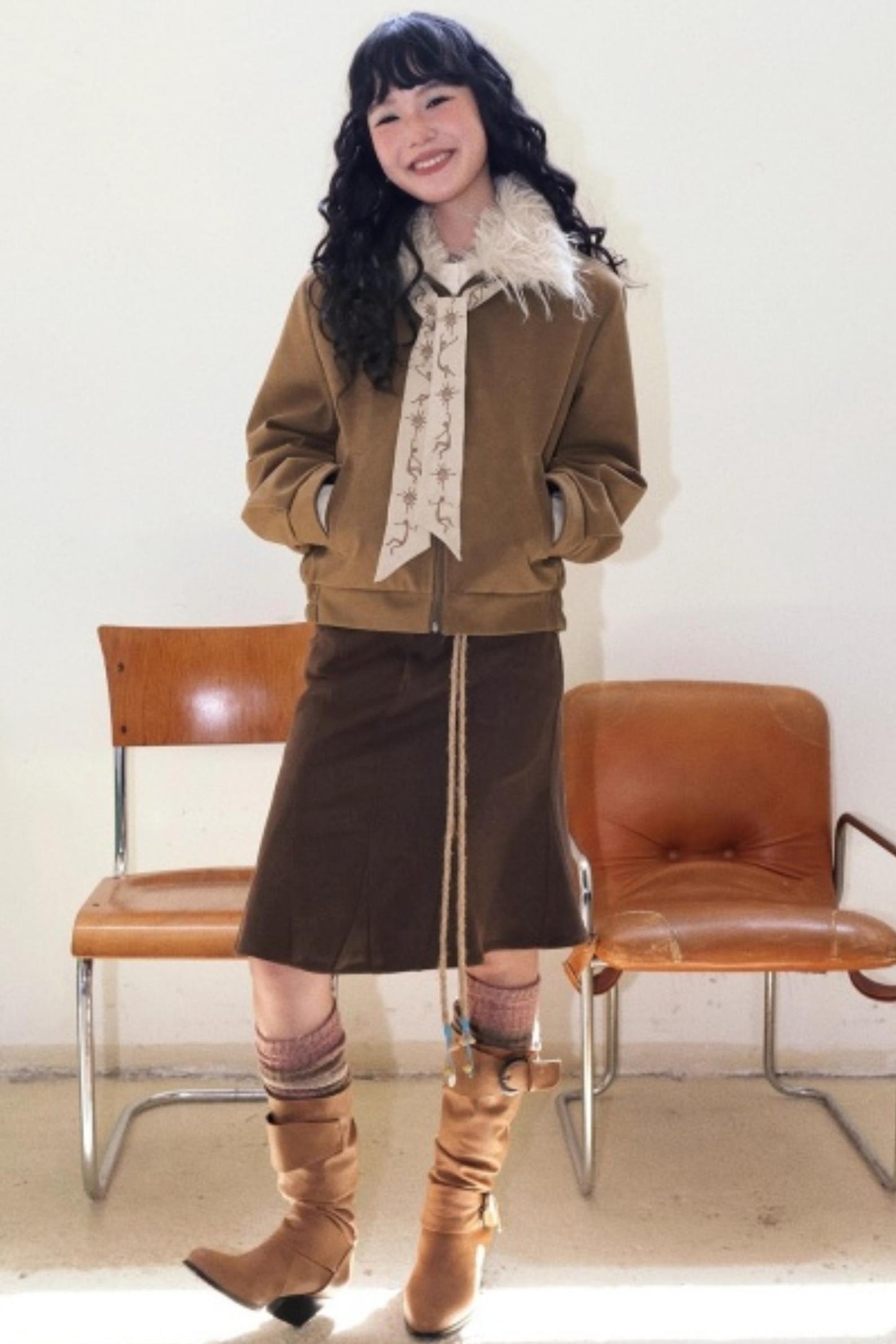 Suede Fishtail Skirt