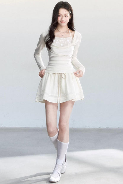 Wind-Blown Collar Top