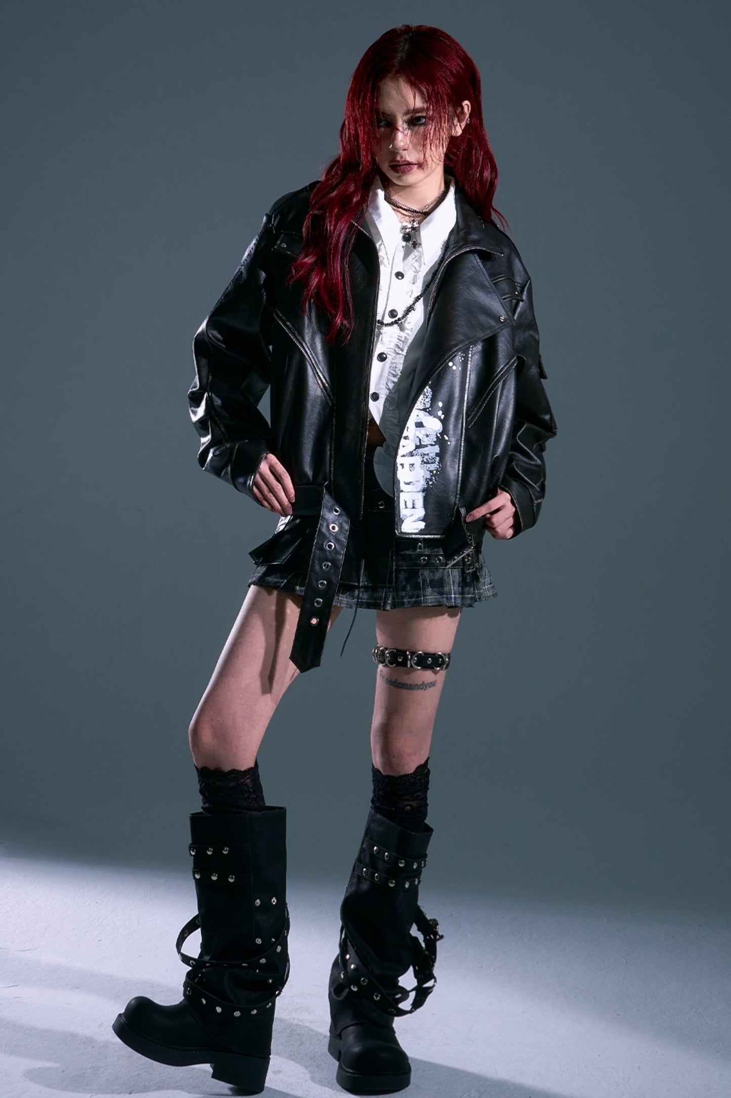 Vintage Distressed Printed Shawn Jacket