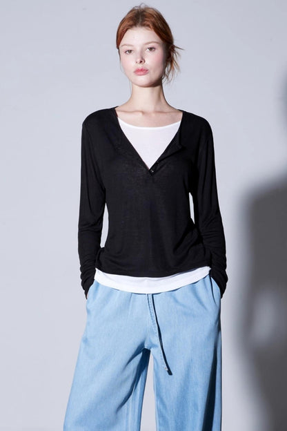 Autumn Cloud Comfort Knitted T-shirt