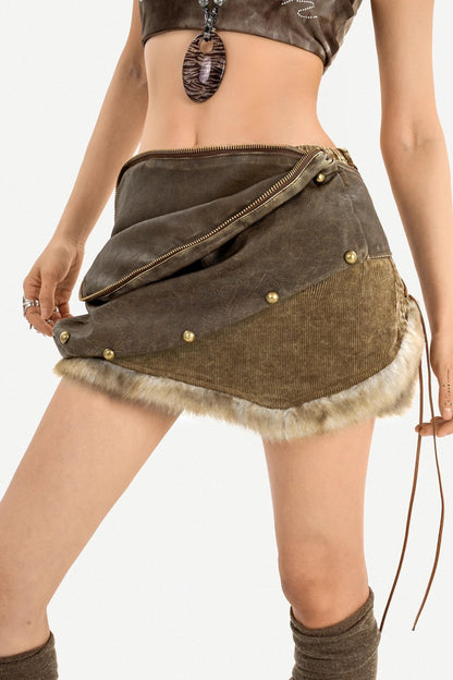 Distressed Spicy Girl Skirt Set-Up