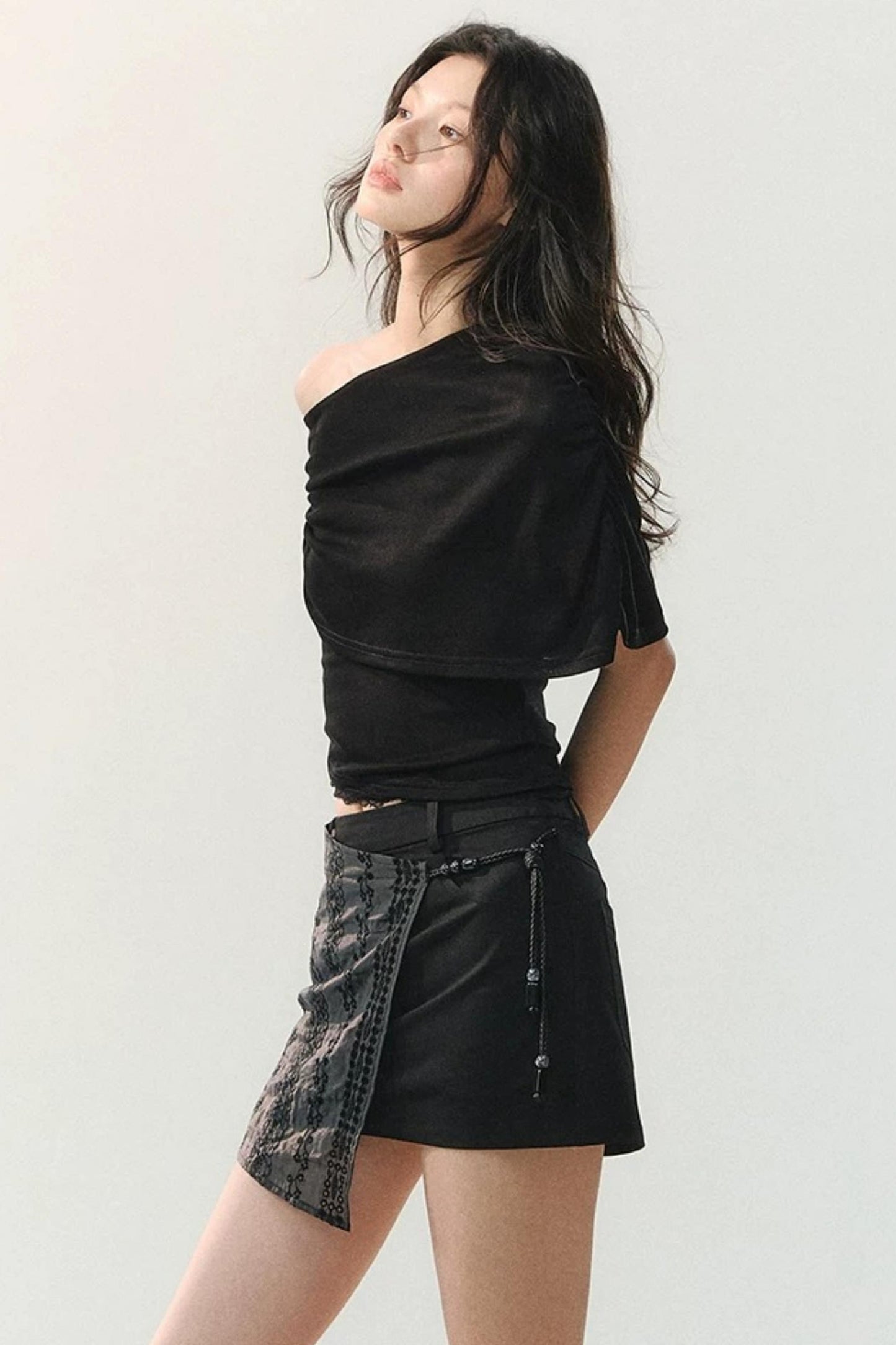 Ink Pearl Layered Skirt