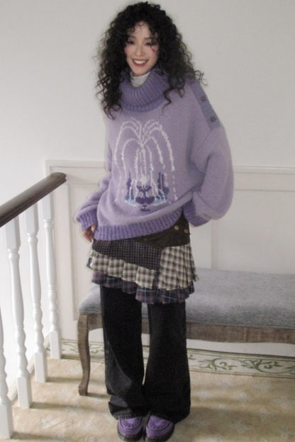 Fountain Pattern Knit Sweater