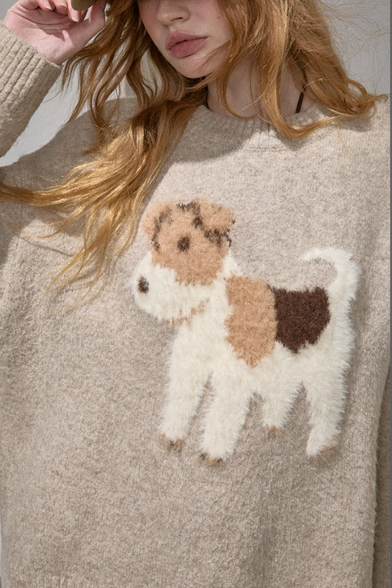 Plush Puppy Jacquard Puppy Top