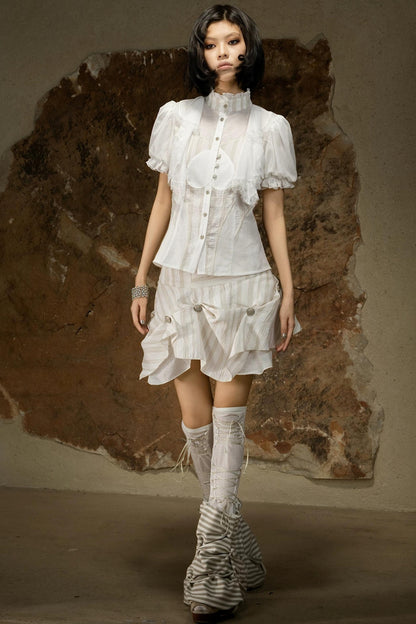 Retro Palace Puff Sleeve Blouse