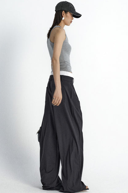 Elastic Waist Western Trousers