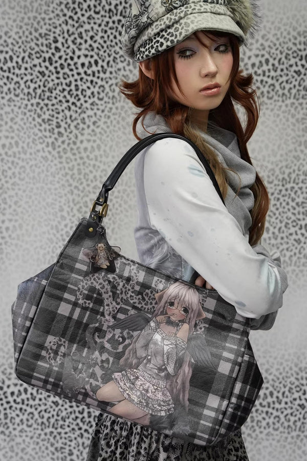 Lightweight Plaid Printed Bag