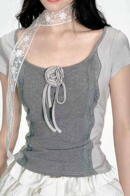 Color Clash Knit Tee