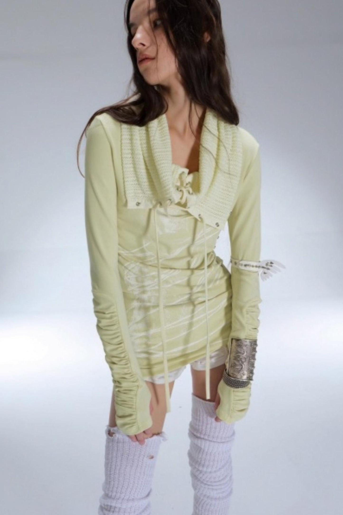 Stacked Collar Knit Top