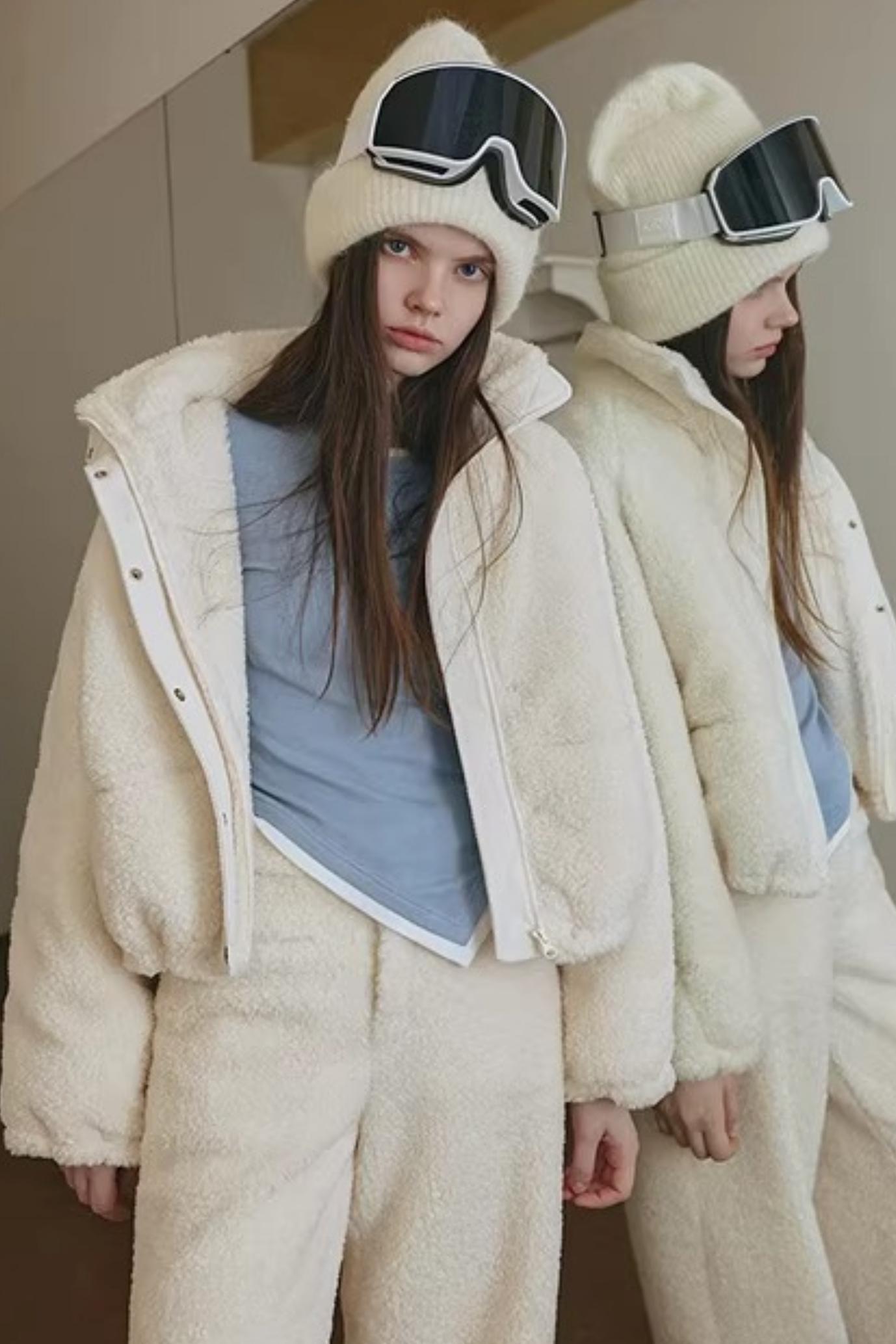 White Faux Shearling Jacket