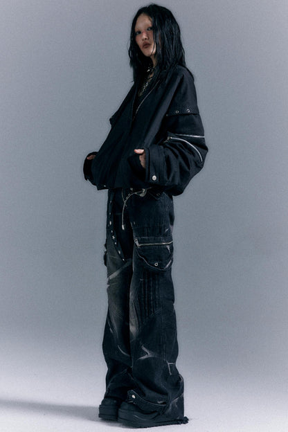 Vintage Oversized Bomber Jacket