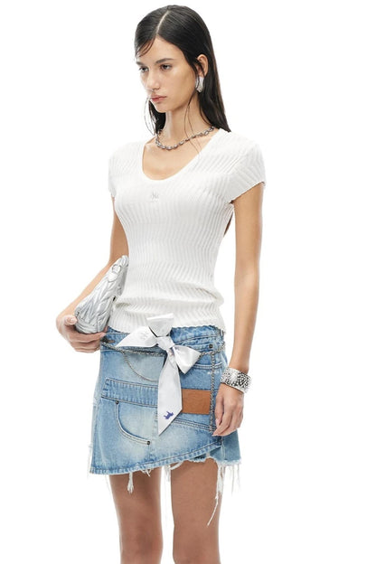 Silk-Cotton Knit Top